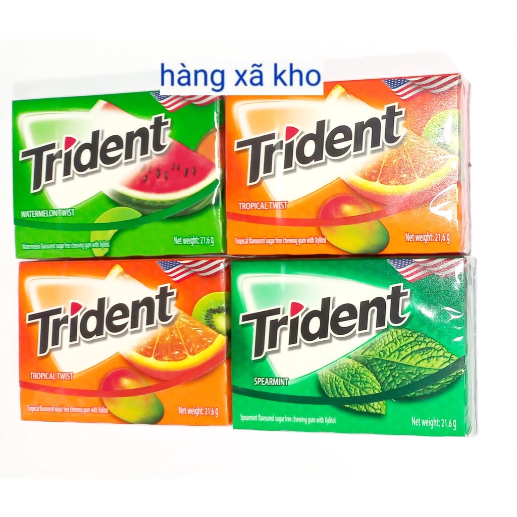 kẹo cao su Trident không đường có 4 vị