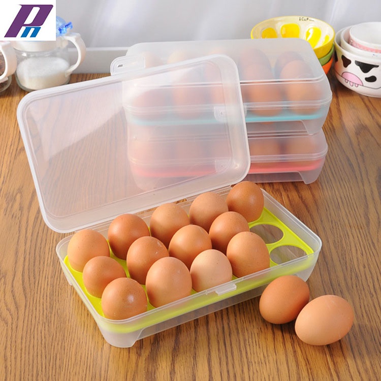 Hộp Đựng Trứng 15 Quả Khay Nhựa Đựng Trứng Gà Vịt Để Tủ Lạnh Có Nắp Đậy Tiện Dụng 177