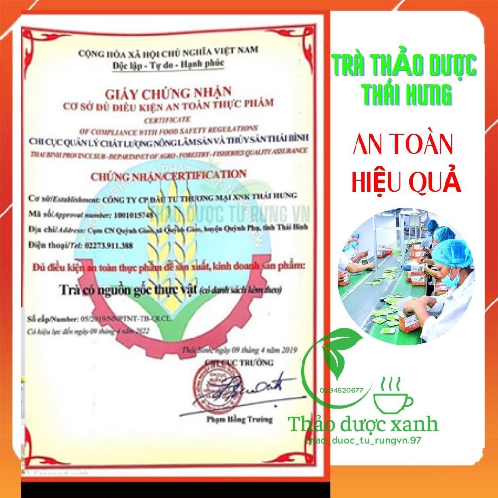 Trà Gừng THÁI HƯNG-Tăng Huyết Áp Thấp.Giải Cảm Lạnh,Cảm Cúm. 25 túi lọc 5gr