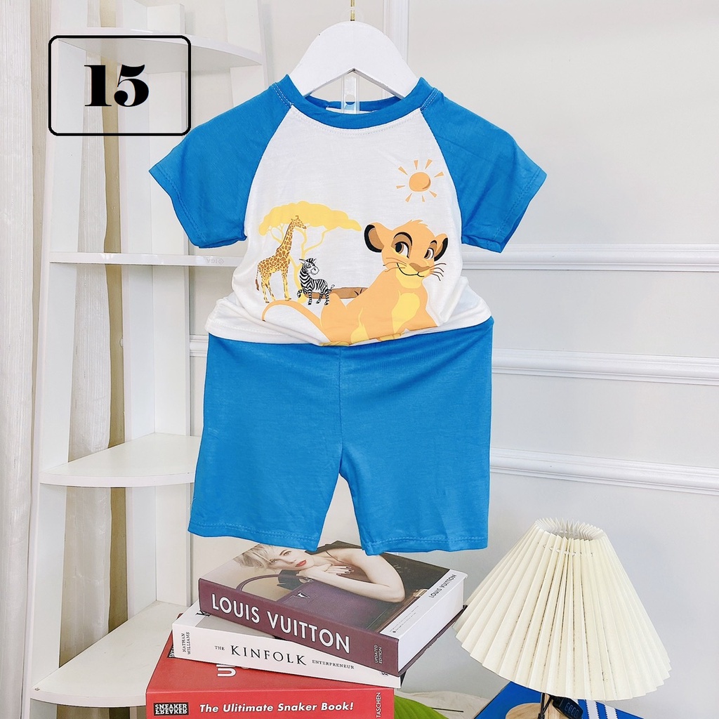 Bộ dài tay mịn mát lạnh minky mom mịn mát in hoạt hình cho bé trai , gái size 8-30kg M15