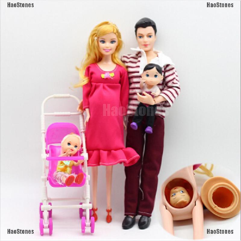 Set 6 búp bê Barbie gia đình xinh xắn đáng yêu