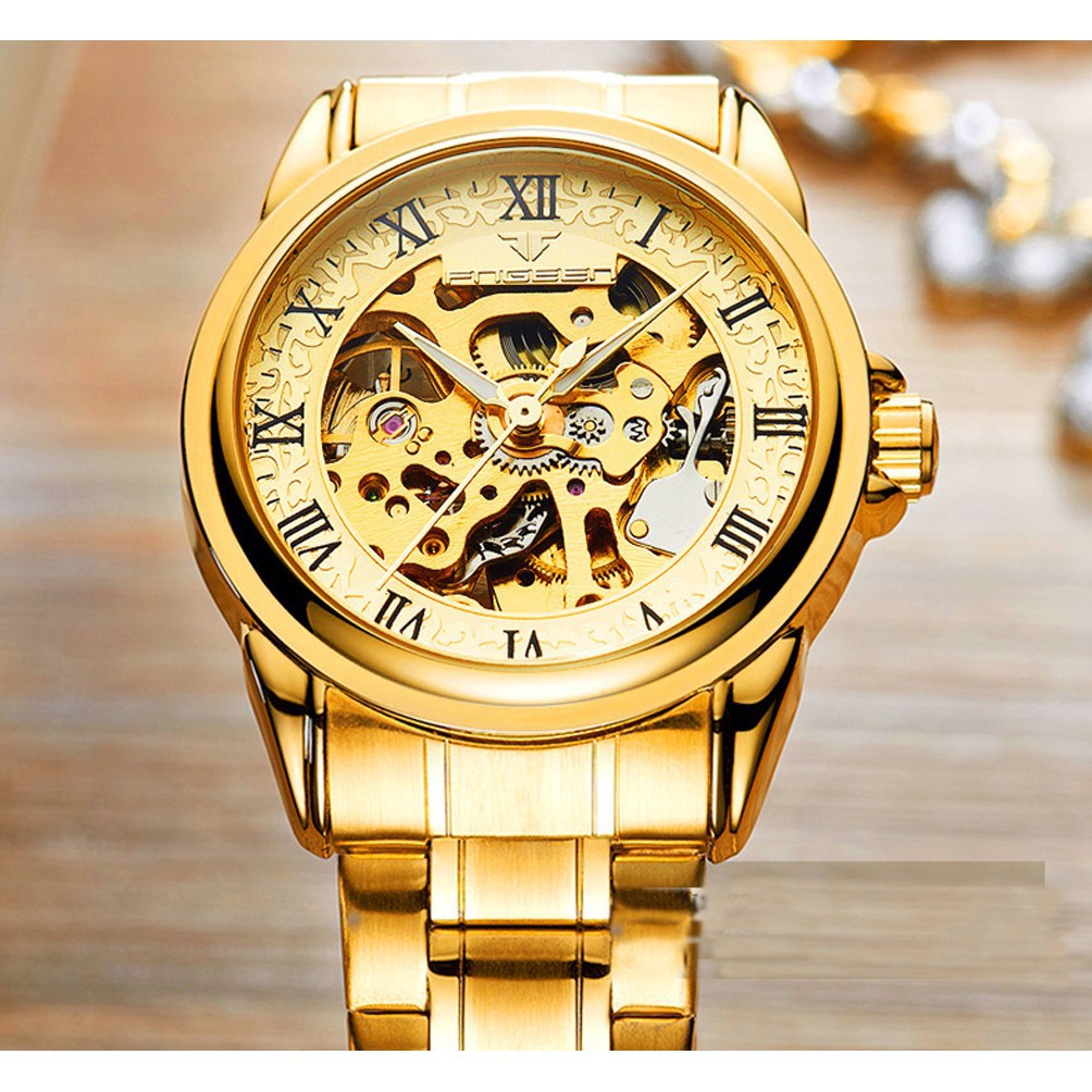 [Freeship đơn từ 150K] ĐỒNG HỒ CƠ NAM AUTOMATIC FNGEEN DÂY THÉP KHÔNG GỈ CAO CẤP | BigBuy360 - bigbuy360.vn