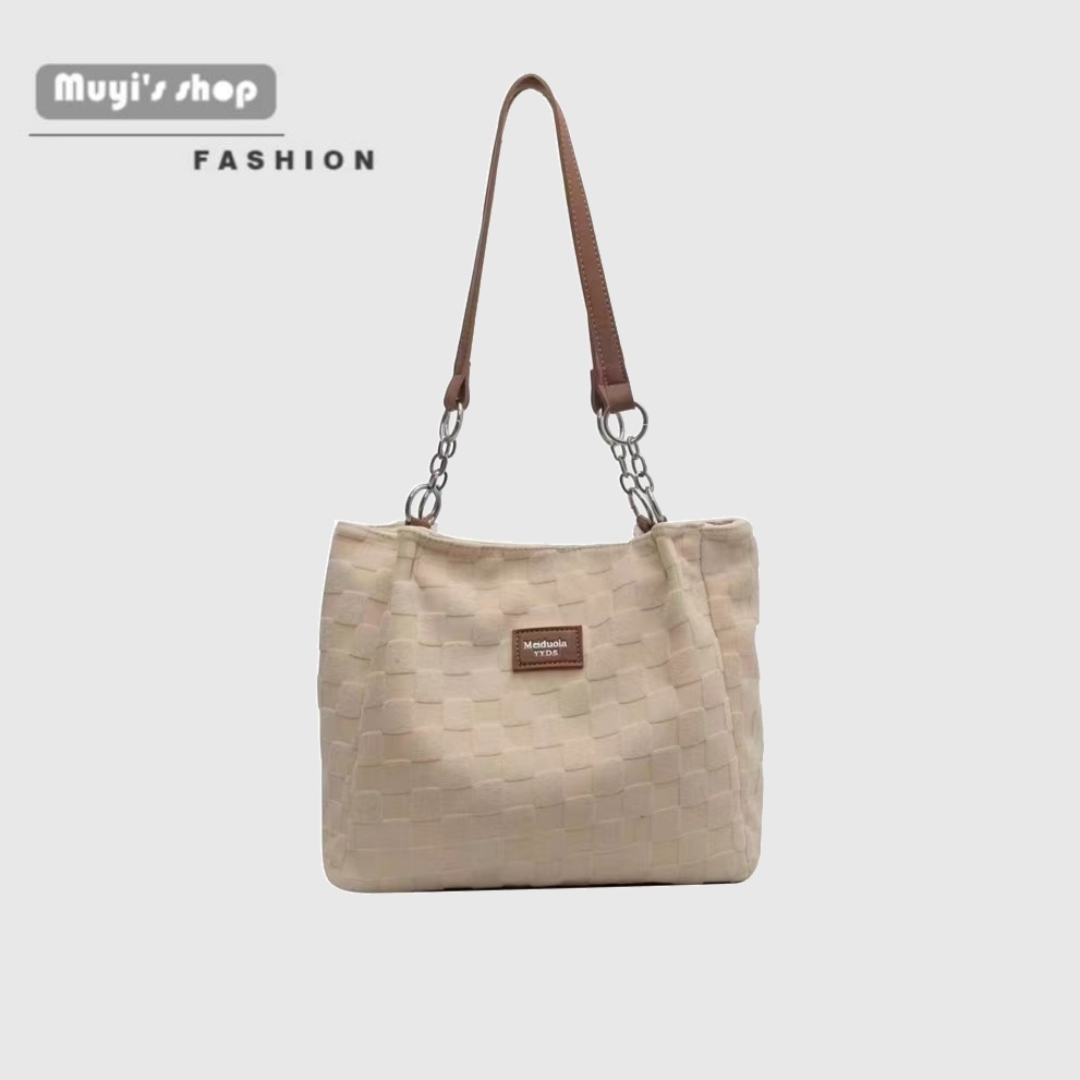 Túi Xách Một Bên Vai Sức Chứa Lớn Màu Trơn Thời Trang Đơn Giản