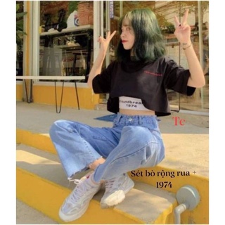 Set quần baggy crotop 1974