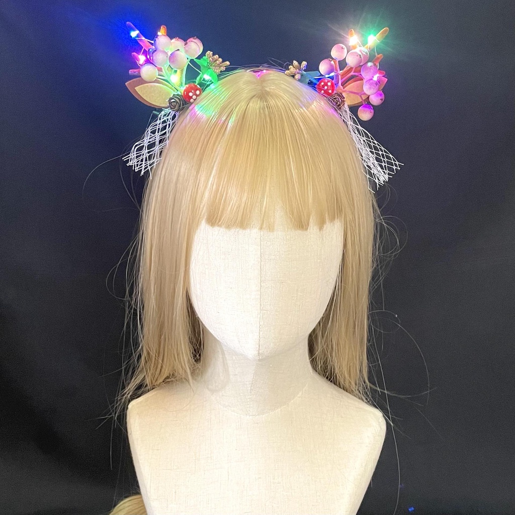 PVN50948 Băng đô cài tóc hình sừng tuần lộc phát sáng thời trang cho nữ Giá Rẻ