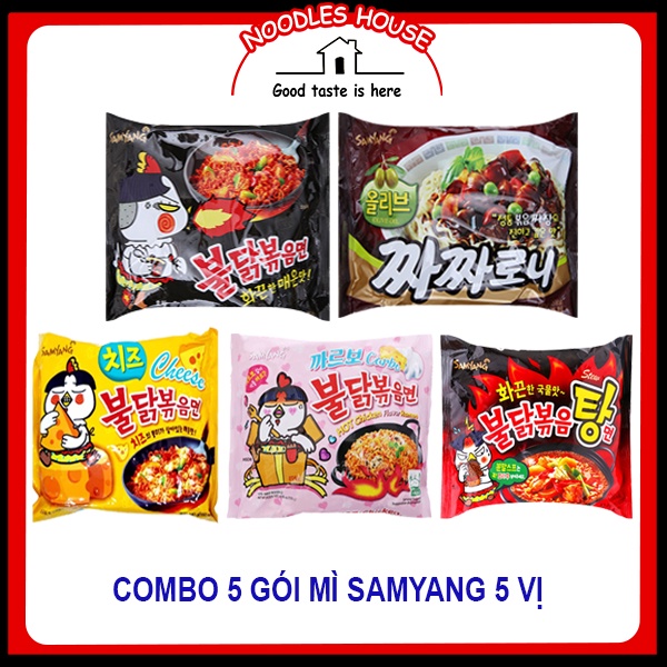 (LỐC 5 GÓI) Mì Cay Samyang Hàn Quốc Các Loại (đủ 5 vị)