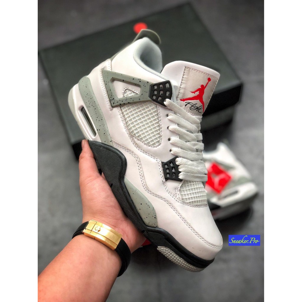 (FULL BOX) Giày thể thao AIR JORDAN 4 Retro Pure money full trắng siêu đẹp cho nam và nữ siêu đẹp !!! . : : |