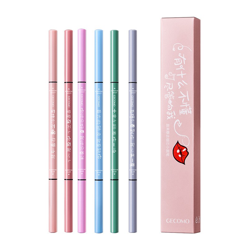 Chì kẻ mày lâu trôi 2 đầu siêu mịn đầu 1.5mm Gecomo Charming Glance Eyebrow Pencil 205007