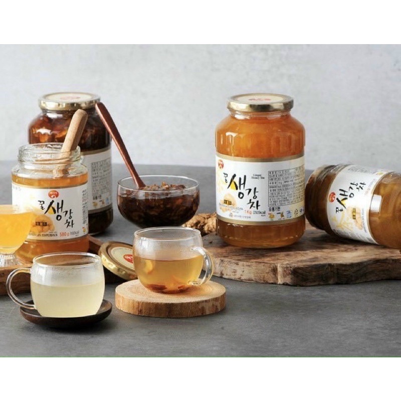 [HSD: 07/2023] Combo 2 Hũ Trà Gừng Mật Ong Hàn Quốc Honey Ginger Tea 1Kg x 2 hũ☘️
