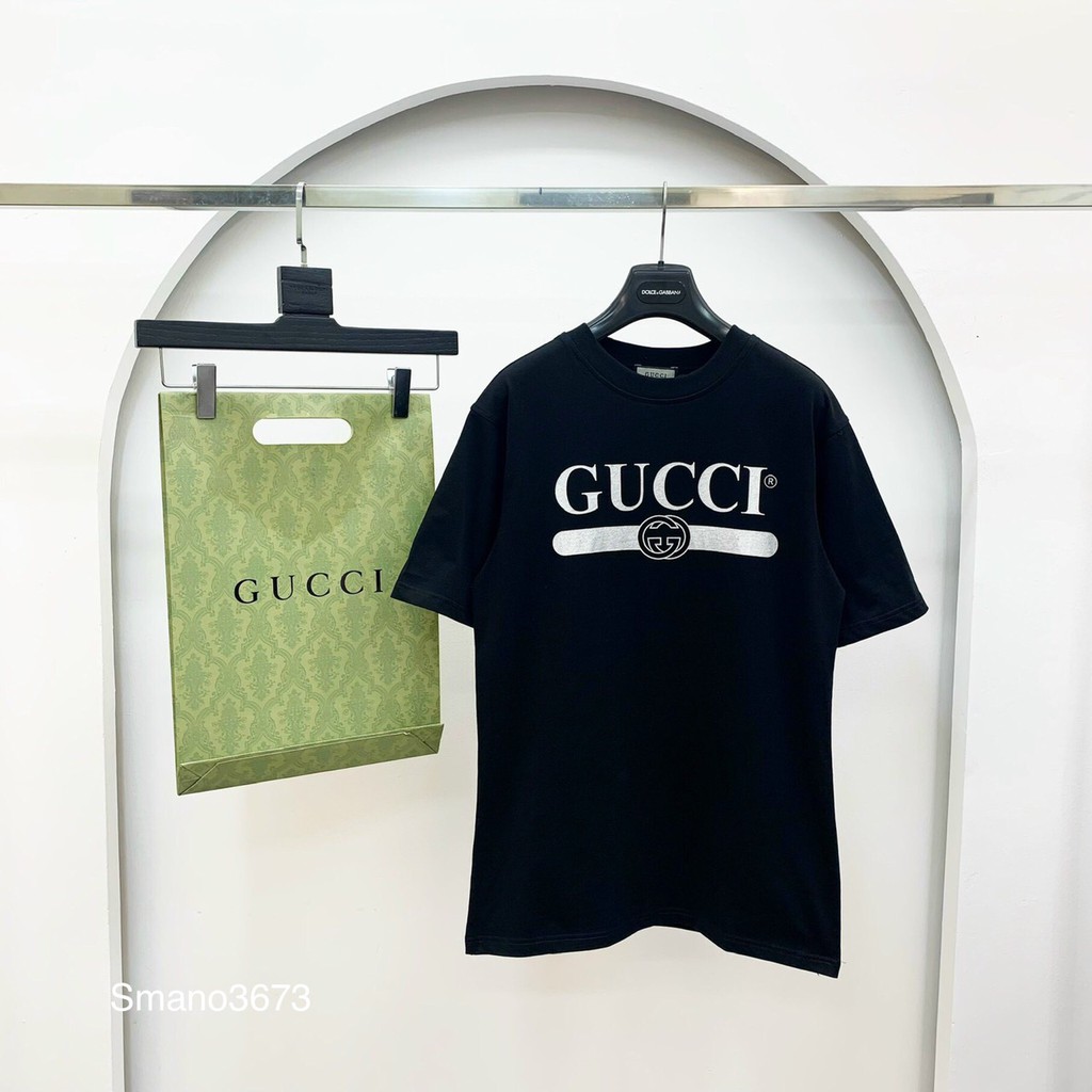 Áo phông Nam Nữ🔅FULL SIZE🔅 Áo T shirt Gucci Original 2021 size M-XXL 3 màu trắng-đen-hồng co giãn 4 chiều, thấm mồ hôi