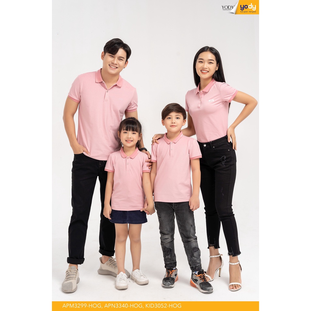 Combo 4 hoặc 3 áo polo gia đình YODY Thoáng Mát Thấm Hút Mồ Hôi Tốt APM-APN-APK