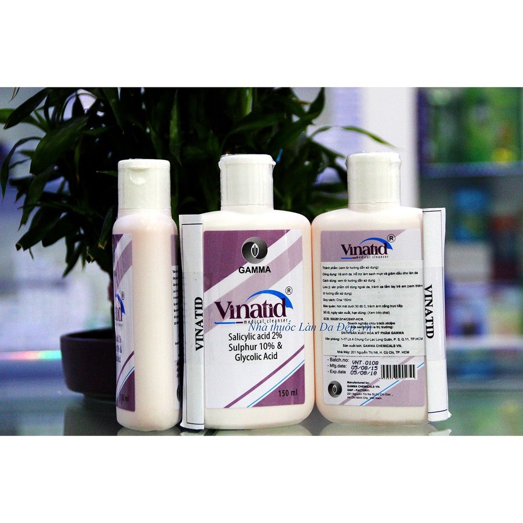 (CHÍNH HÃNG Làn Da Đẹp) - VINATID- SỮA RỬA MẶT DÀNH CHO DẠ NHỜN MỤN