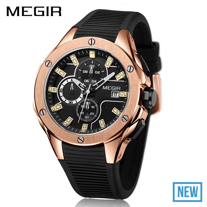 Đồng Hồ Nam Megir KT2053 Gold Chính Hãng 2019 NEW Bảo Hành 12 Tháng Top Brand Luxury Hàng Nhập HongKong - Store Reward