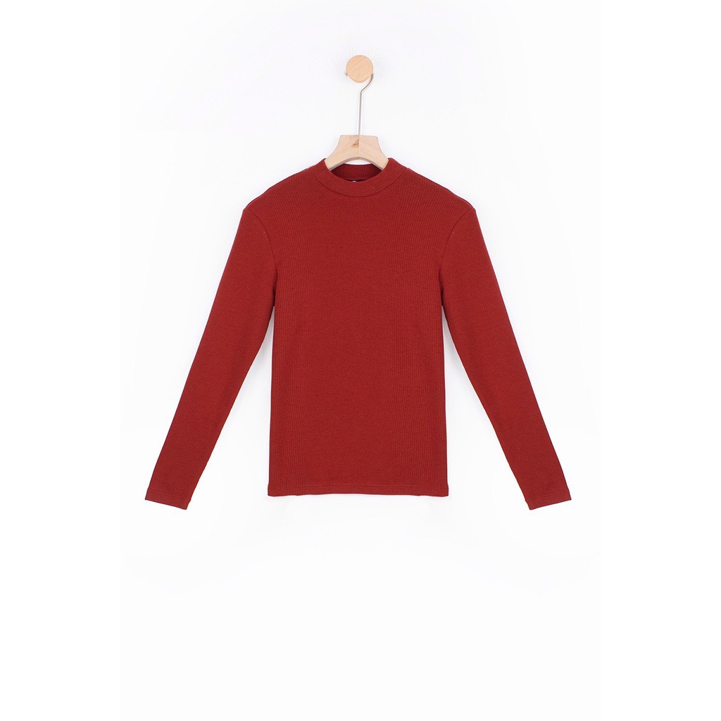 Áo giữ nhiệt extra warm cào lông cổ 3cm cam đỏ 1TS5006 ADORE DRESS