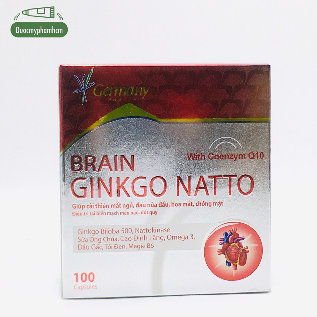 HOẠT HUYẾT DƯỠNG NÃO BRAIN GINKGO NATTO 100 Viên