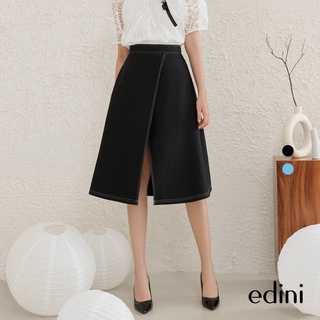 Chân Váy Xẻ Hai Màu Đen - Xanh EDINI - V355