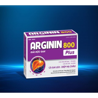 Viên Uống Bổ Gan Arginin 800 Plus – Giải Độc Gan – Cà Gai Leo Bảo Vệ Tế Bào Gan – Tăng Cường Chức Năng Gan - Hộp 60 Viên