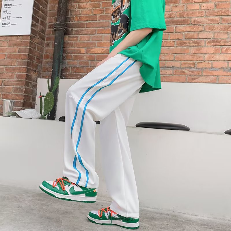 Quần Dài Dáng Rộng Lưng Thun Co Giãn Thoải Mái Phong Cách Hip Hop Đường Phố Nhật Bản Cho Nam Cỡ Lớn M-3XL