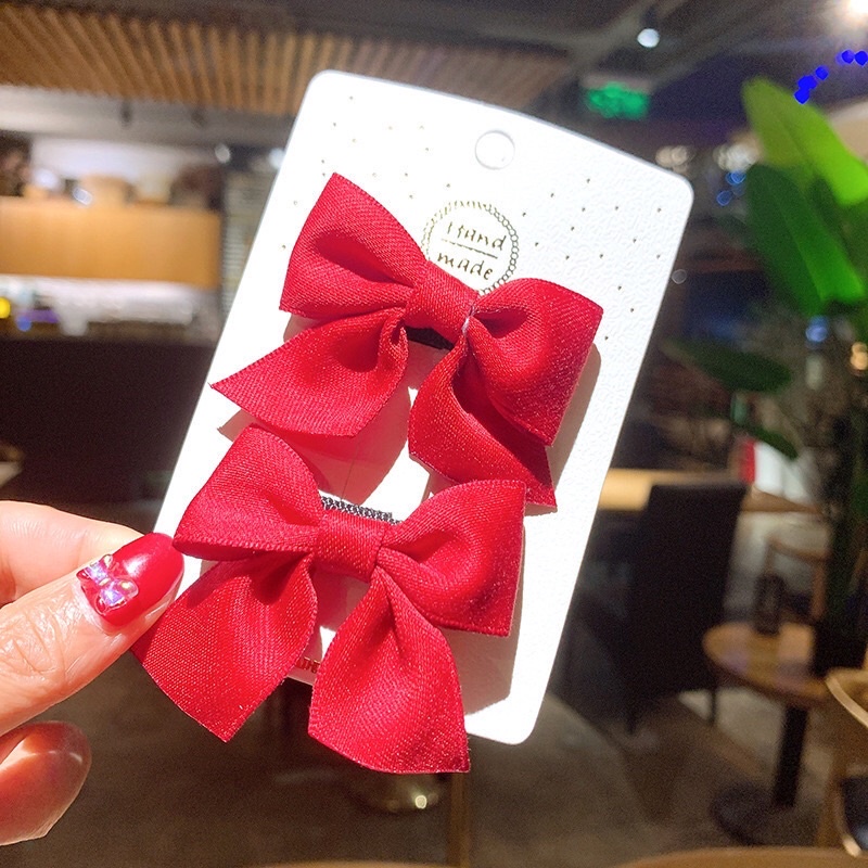 Kẹp tóc hình nơ cho bé gái điệu đà