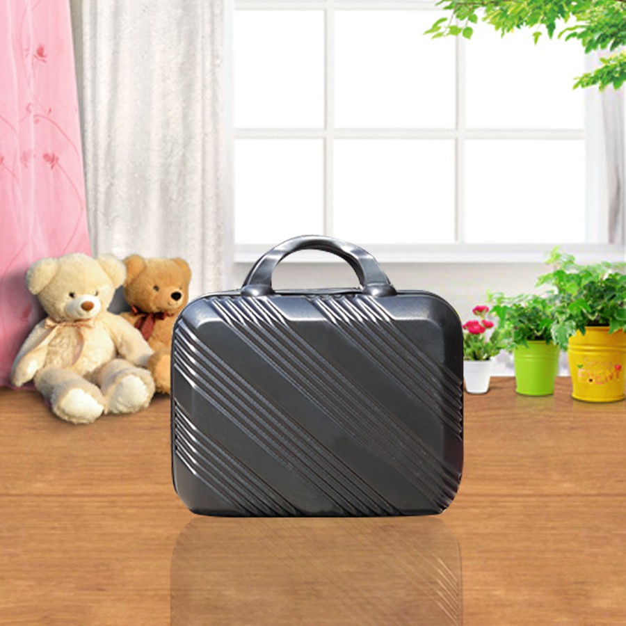 Vali du lịch size 14 inch bằng nhựa cao cấp chống va đập, chịu đàn hồi tốt ,sọc chéo