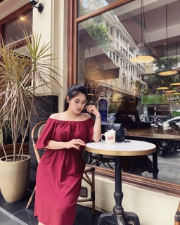 Váy voan bẹt vai bigsize