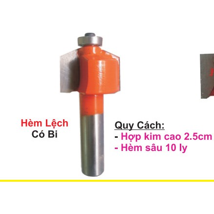 MŨI ĐÁNH HÈM CỬA - HÈM LỆCH CÓ BI