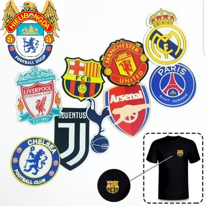 Logo rời bằng vải MU,PSG,Juventus,Chelsea,Arsenal, Liverpool, Barcelona, Real Barca,Atletico,AC Milan là ủi lên quần áo