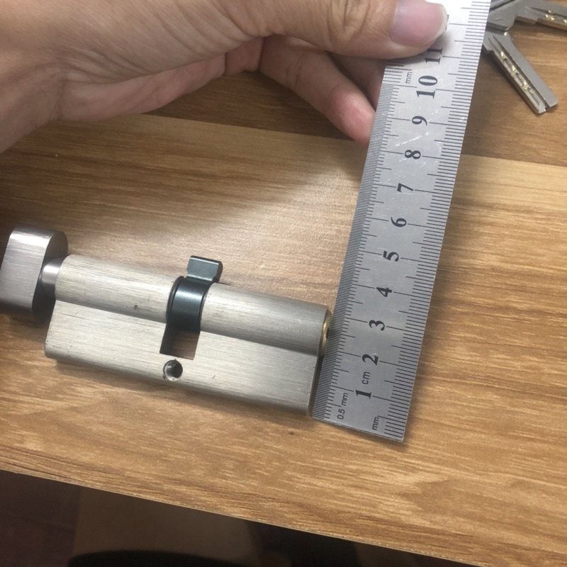 Lõi khoá inox ruột khóa cửa màu vàng, trắng 2 đầu chìa dễ dàng thay thế đa dạng kích thước