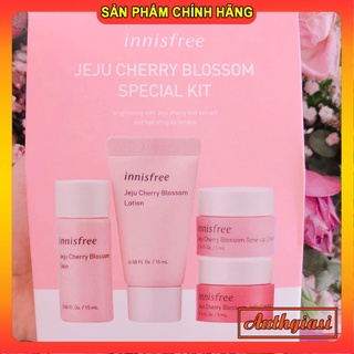 Kit dưỡng da innisfree jeju cherry blossom special kit 4 món mini size tiện lợi