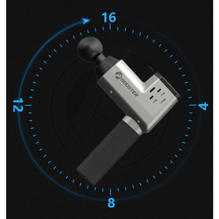 Máy massage cầm tay, Súng Massage gun Booster T - 6 Đầu cắm - 4 mức độ - Công suất 126W - CHÍNH HÃNG