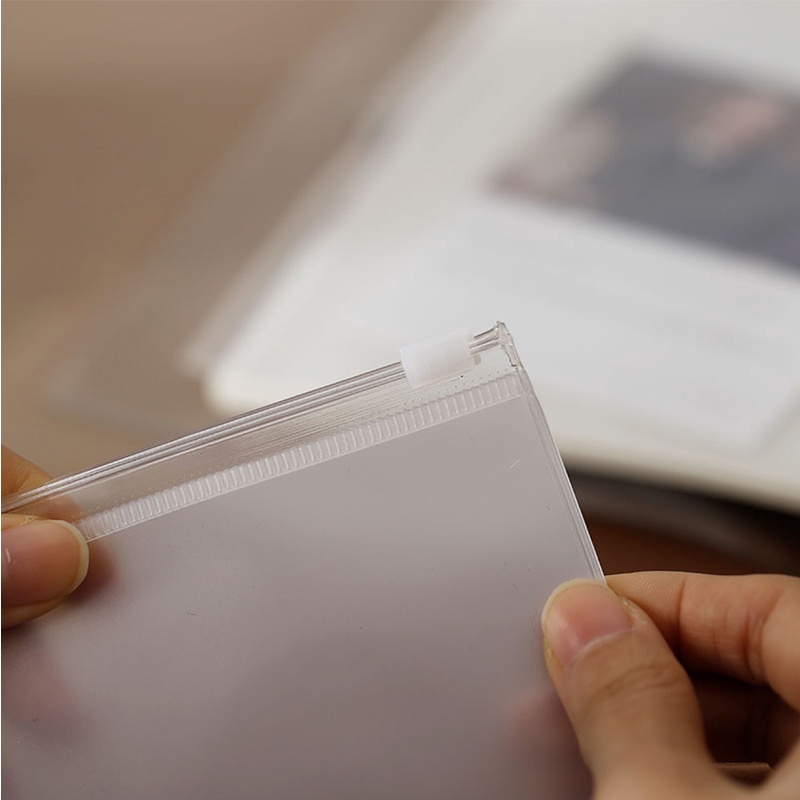Túi Đựng Tài Liệu Bằng Nhựa PVC Trong Suốt Chống Thấm Nước Có Khóa Kéo 4 / 6 / 20 / 26 Lỗ Khổ A4 / A5 / A6 / A7 / B5