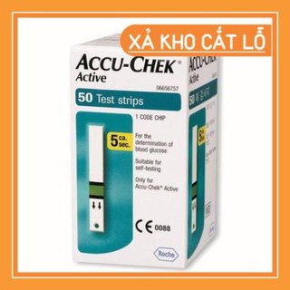[giá sốc}que thử đường huyết accu-chek active 50 que