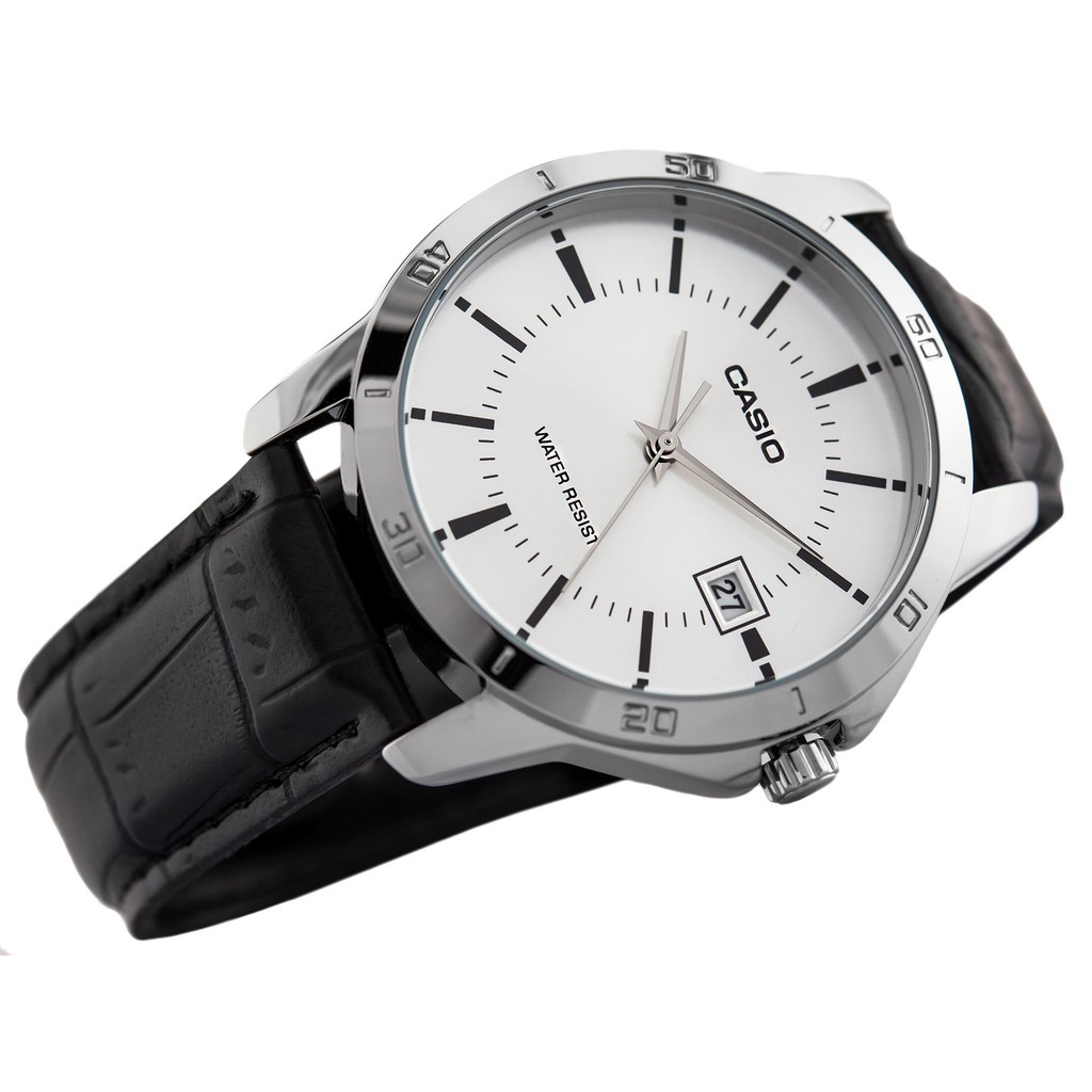 Đồng hồ nam dây da Casio chính hãng Anh Khuê MTP-V004L-7AUDF (41mm)