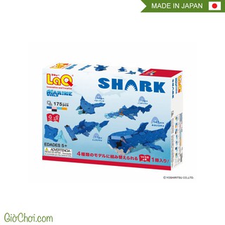 Bộ lắp ráp 4 mô hình cá mập LaQ Marine World Shark (175 miếng ghép + 4 chi tiết Hamacron)