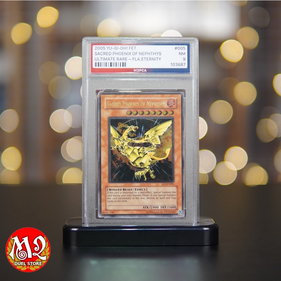 Lá bài Yugioh FET-EN005 - Sacred Phoenix of Nephthys - Ultimate Rare - M2PCA 9 NEAR MINT - Không kèm