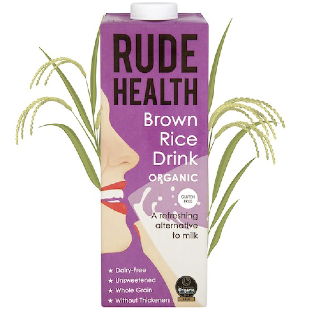 Sữa Gạo Lứt ( Gạo Nâu) Hữu Cơ Rude Health - Organic Brown Rice Drink 1L