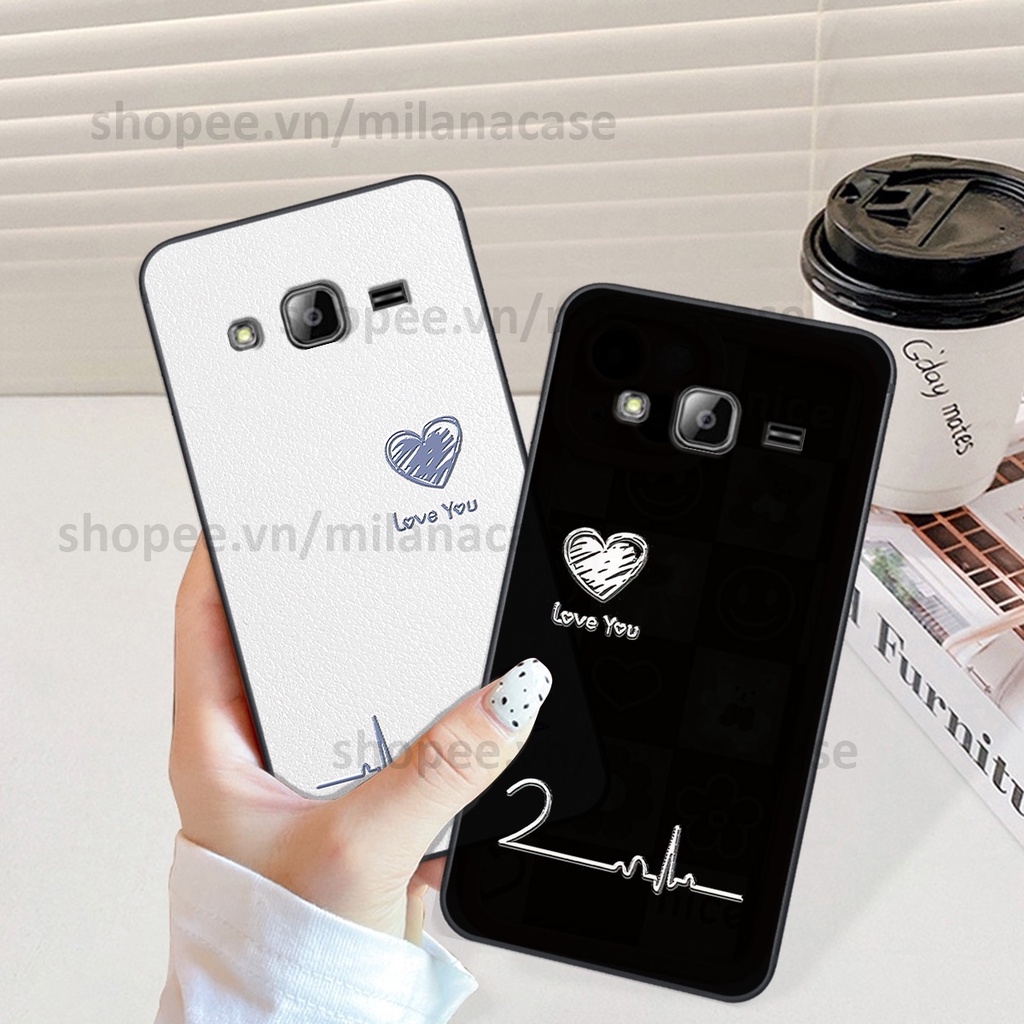 Ốp Samsung J310 / J3 2016 in hình caro trái tim siêu đẹp, siêu nét đầy phong cách cá tính