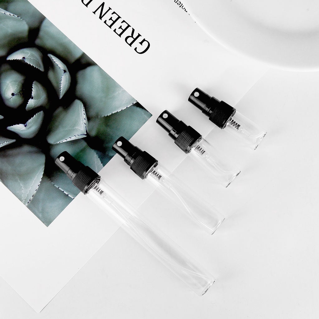 [Hàng mới về] Set 5 chai xịt thủy tinh trong suốt 2/3/5/10ml đựng nước hoa mỹ phẩm đa dụng