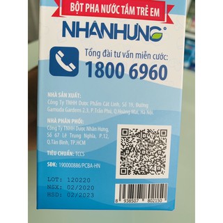 Bột pha nước tắm trẻ em Nhân Hưng