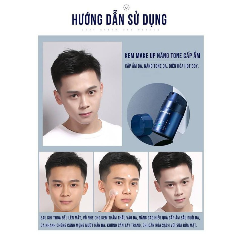 Kem nền, lót - Kem trang điểm, dưỡng ẩm, chống nắng đa năng Light Makeup cho nam | BigBuy360 - bigbuy360.vn