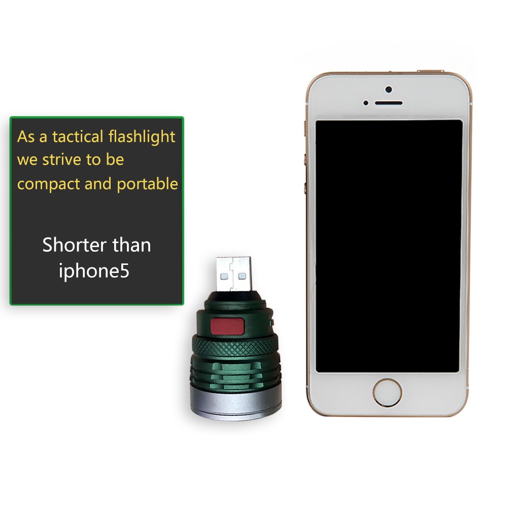 Đèn Đọc Sách Q5 Linterna Mini 3 Chế Độ Sáng Có Cổng Sạc USB
