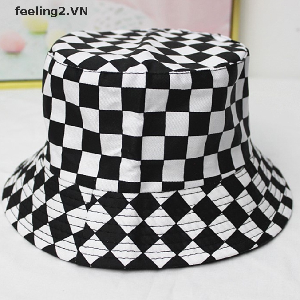 Mũ Bucket Kẻ Sọc Trắng Đen Thời Trang Cho Nam Và Nữ