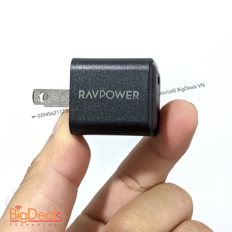 Củ sạc nhanh Ravpower 1 cổng 20W PD RP-PC150 | BigDeals VN
