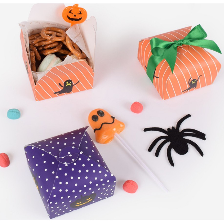 [Sỉ] Hộp quà xếp siêu đẹp, giá rẻ Halloween 01 (Kèm Ruy Băng như hình) | BigBuy360 - bigbuy360.vn