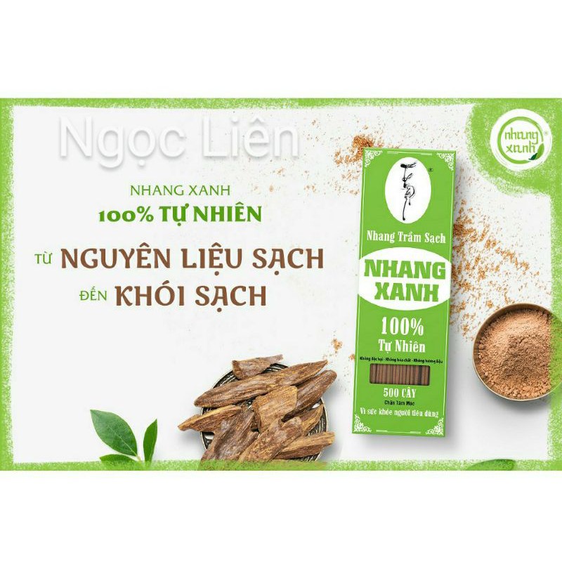 Nhang Xanh Trầm sạch 100% tự nhiên chân mộc