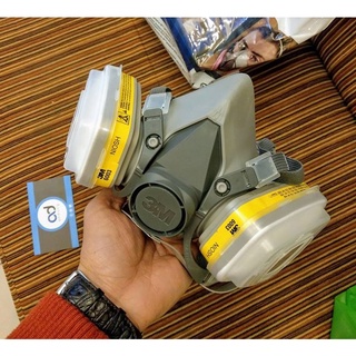 Trọn Bộ Mặt Nạ 2 Phin 3M 6200 Lọc Hơi Hữu Cơ, Vô cơ