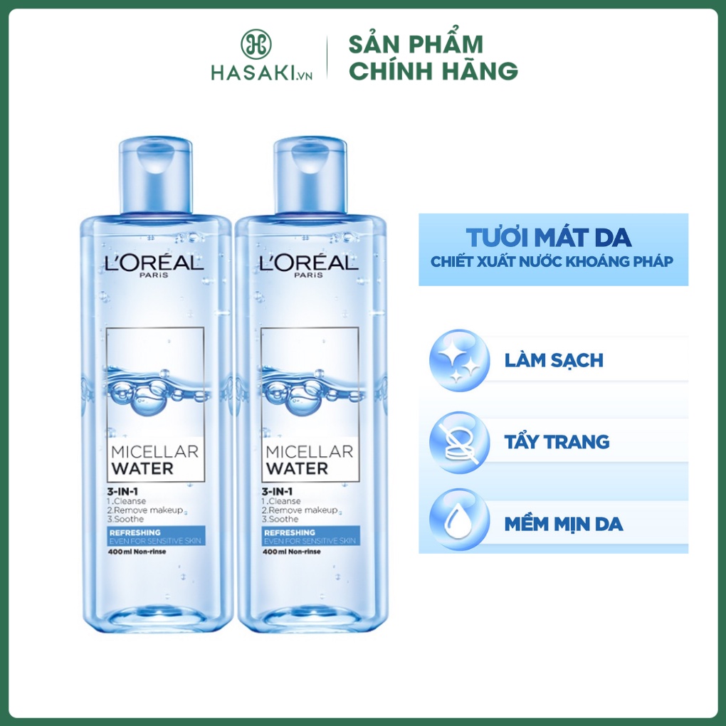 Nước Tẩy Trang L'oreal Refreshing Dành Cho Da Dầu, Da Nhạy Cảm Hasaki Sản phẩm chính hãng