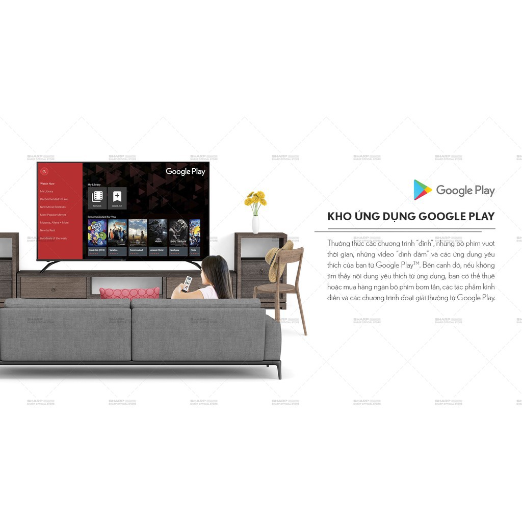 Smart Tivi 4K Ultra HD LED Sharp 60 inch 4T-C60CK1X - Hàng Malaysia Android 9.0 | BigBuy360 - bigbuy360.vn