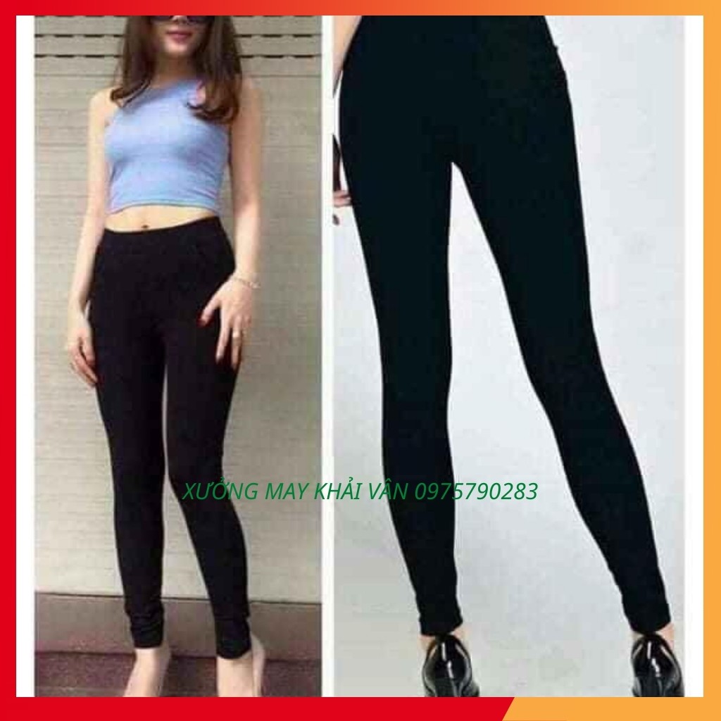 Quần Tregging Nữ Cạp Cao, Quần Tregging Vải Dày Dặn Co Giãn Tôn Dáng