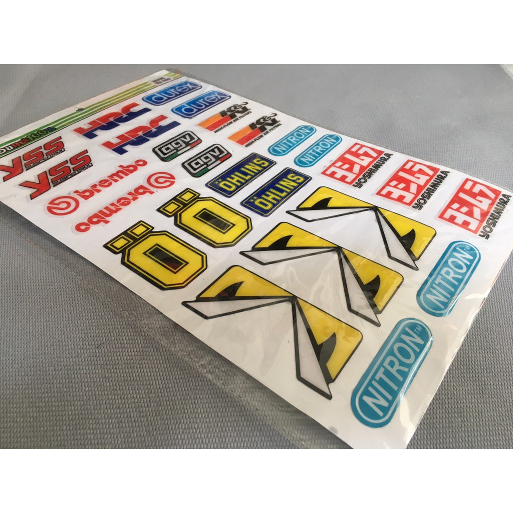Trọn bộ tem logo dán xe máy, tem phũ nhựa dán xe máy nhiều hình siêu cá tính